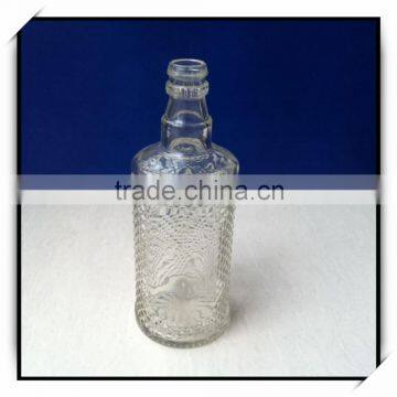 embossed spot glass wine bottles DH376