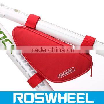 Wholesale hot sale Triangle Bicycle Frame Bag with 4 Reflective Strip tied on the top tube 12657 mountain bag