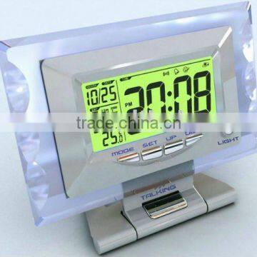 Sound or vibration sensor night light calendar clock