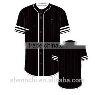 2016 new style vertical stripe baseball jerseys good quality 3d printing baseball shirt Men's Short Sleeve baseball jersey