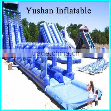 Water park games cheap giant inflatable water slide for kids and adult