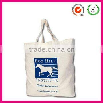 Advertisement company branded printed handled organic cotton bag (factory)