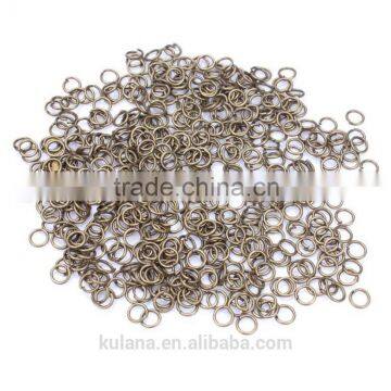 wholesale antique bronze Tone split Rings 5mm jump rings jewelry Findings