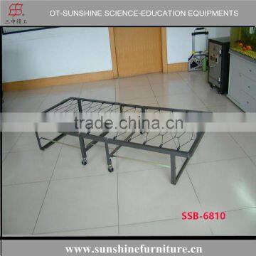 China Home/Hotel Moveable Single Size 3#Angle Iron Folding Bed with Mattress