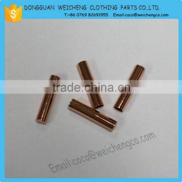 Round shoelace metal tips/shoelace aglets with screw on it and plated metal aglets with gun colour sale with factory price