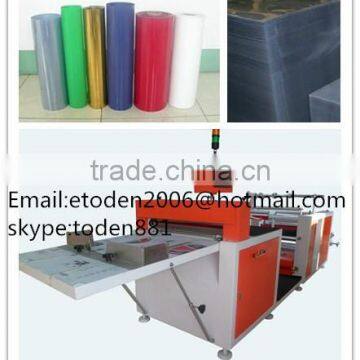 clear PVC,APET,PP roll material sheet cutting machine