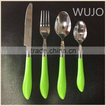 high quality mirror polish cutlery with plastic handle
