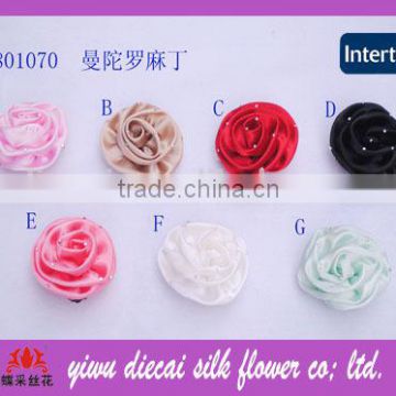 Vogue satin rolled rose flower corsage