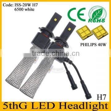 Automobile headlamp!! high power spare parts h7 led lamp 24v led headlight kit