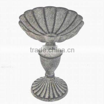 Antique White Wrought Iron Flower Pedestal Bowl Quality Choice photo-1