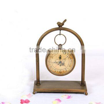 Handmade gift antique decorative brass table clock