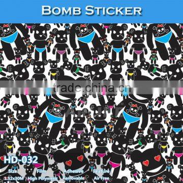 HD-032 CARLIKE Air Free High Quality Car Wrapping Bomb Vinyl Sticker