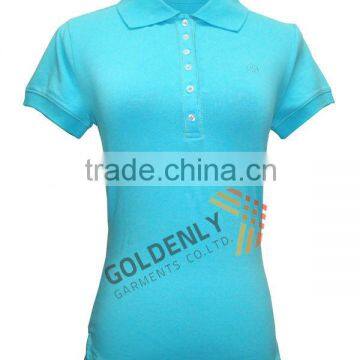 New design solid color girl Polo Shirt