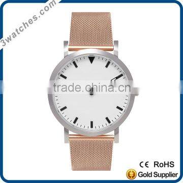 custom designed mesh strap watch wrist watch stainless steel watch quartz watch waterproof steel mesh strap watch