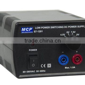 MCP S7-1201 SWITCHING POWER SUPPLY 3V, 4.5V, 6V, 7.5V, 9V, 12V 1.5A