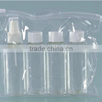 100ml PET airlines bottle sets with PVCbag