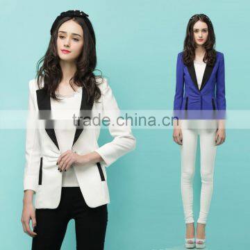 Women's Boyfriend Ponte Rolled Sleeves Blazer Overcoat OEM Type Clothes Factory Manufacturer Guangzhou