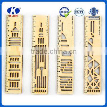 2016 New Style Natural wooden office straight measuring ruler with cheap price