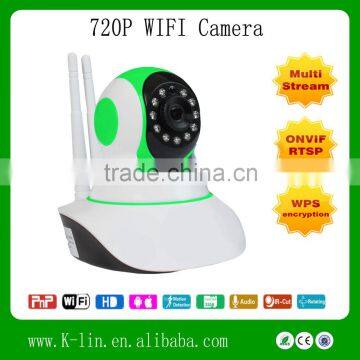 Wireless Alarm Pan/Tilt IP Camera Support Night Vision,2-Way Audio,Motion Dectection,SD Card, Phone View