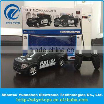 Good quality 1:16 4 channel Ford Raptor F-150 police car simulation patrol vehicle toys for with led light