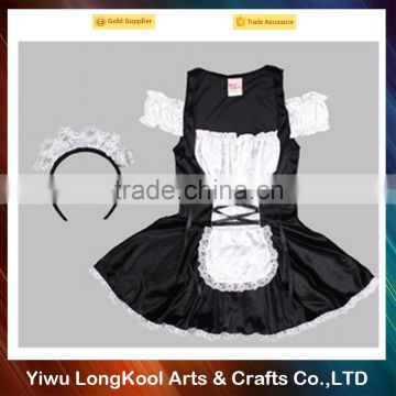 2016 Factory direct sale halloween costume low price sexy maid costume for women