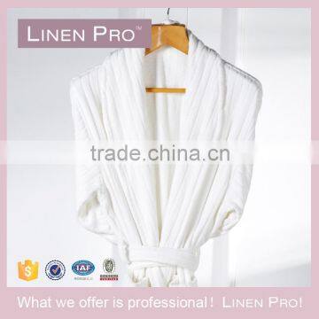 LinenPro Eliya in Stock Wholesale Bathrobe Kimono Velour Bath Robe for Hotel