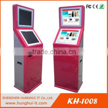 Custom Dual touch screen card dispenser kiosk cash machine kiosks