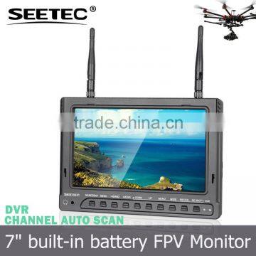Cycle recording 7 inch fpv lcd monitor high sensitivity video audio input flight simulator dji phantom