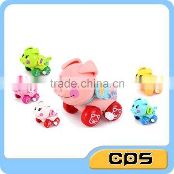 Plastic Wind up Pig Toy in Display Box photo-2