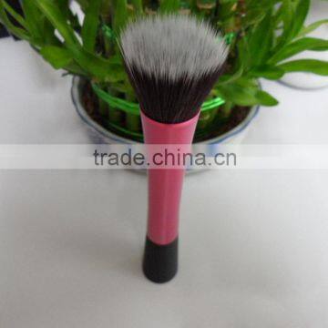 pink metal handle stippling makeup brush