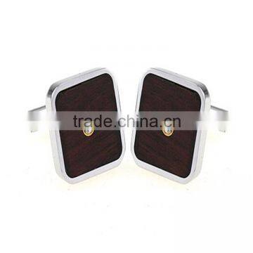Groomsman Cufflinks With Onyx, Wood and Stainless Steel, Wood Keyhole Cufflinks photo-6