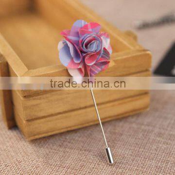 Silk Twill Stripe Plaid Lapel Pin