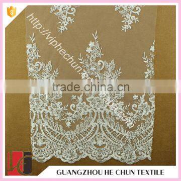 HC-5728-1 Hechun Whole Sale Simple Models No Beads New Bridal Lace Fabric