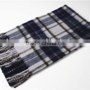 Multicolor Yarn Dyed Cashmere scarf With Fringe For Men