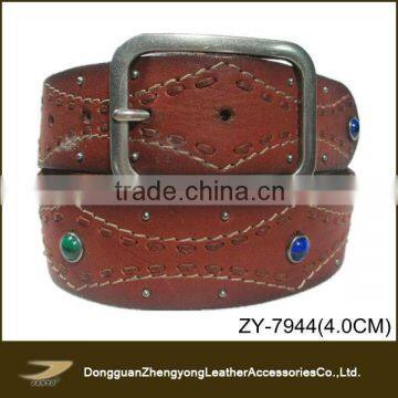 high-end western beaded belts with rhinestones