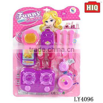 Competitive price hot sale pink toy kitchen cooking set