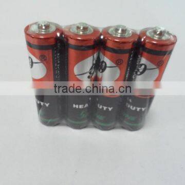 R6P Dry battery 1.5V zinc carbon battery Aluminium Foil jacket