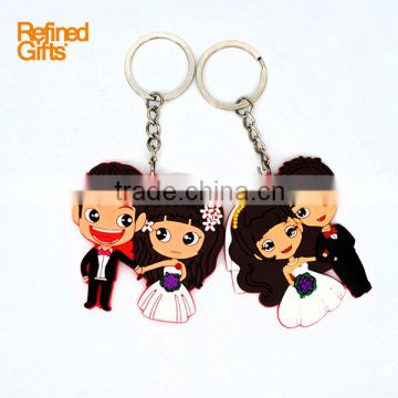 Hotest and fashion Cute couples style PVC Rubber Keychain