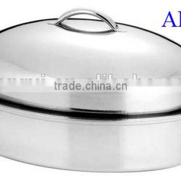 AH3689 5PCS STAINLESS STEEL OVAL ROASTER
