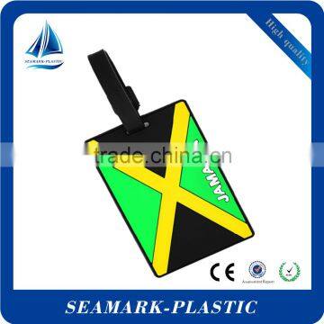 2016 cheap custom logo embossed rubber luggage tag for advertising