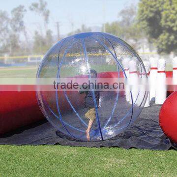 Giant funny inflatable clear bowling ball, inflatable human roll inside walking ball, inflatable bubble water ball