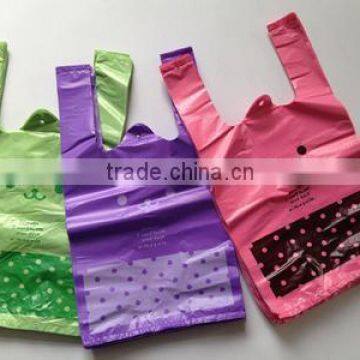 Cheap Plastic Lovely T-shirt Bag Shopping Lovely Plastic Bag photo-2