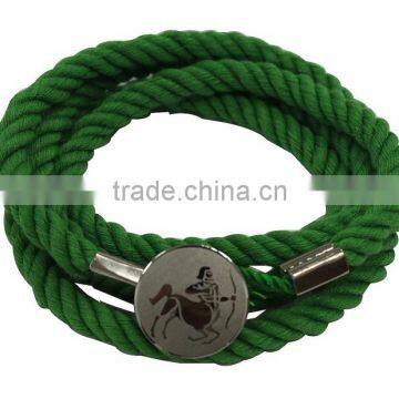 knight bracelet stainless steel buckle green bracelet cotton friendship bracelet wholesale men's women's bracelet jewelry