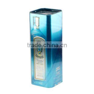 Hot sales new design metal packing luxury gift wine tin box