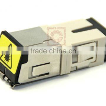 SC Multimode fiber adapter no flange with metal shutter