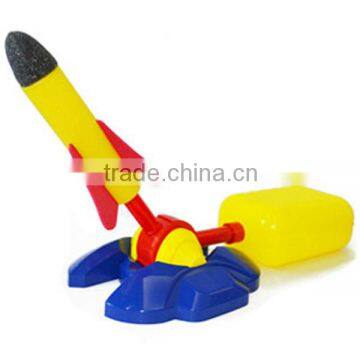 Plastic air pump rocket toys