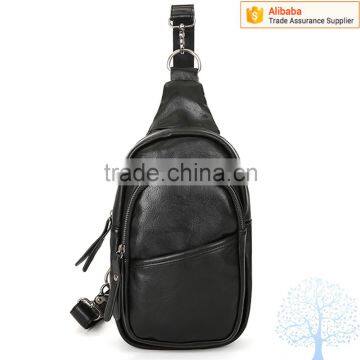 2016 soft PU chest bag, single strap bag and men's backpack