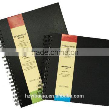 A4/A5/A6 hardcover PVC paper cover sketchbook in spiral