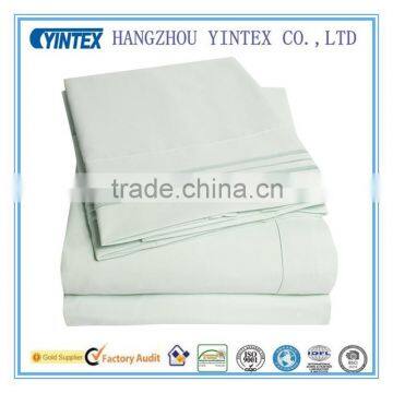 Pure White Plain Flat Sheet Cotton Custom Hotel Comforter Bed Sheet Set