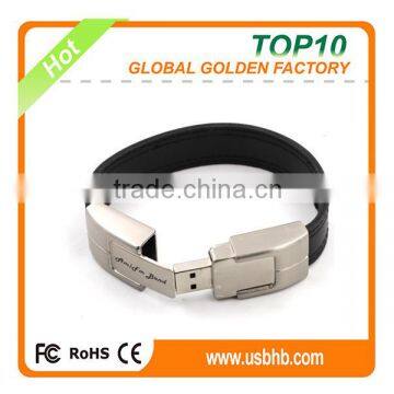 Full capacity customerize free logo 4gb bracelet pendrive